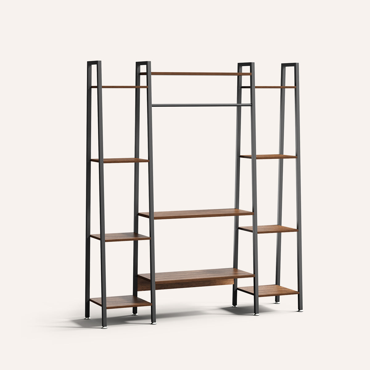 Modern Tiered Plant Stand with Full-Spectrum Grow Light – Trapezoid Shelf Design